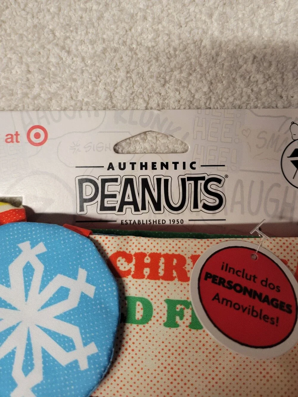 Peanuts Snoopy Christmas Baby Deluxe Soft Book Learning Toy Target Exclusive NEW